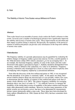 The Stability of Atomic Time Scales Versus Millisecond Pulsars