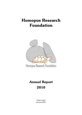 Homopus Areolatus, Homopus Femoralis and Homopus Signatus Are Described, Focussing on Changes That Occurred in 2010