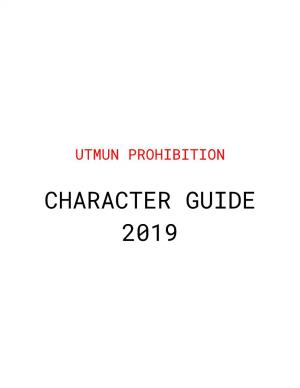 Character Guide 2019