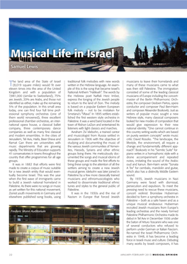 Musical Life in Israel