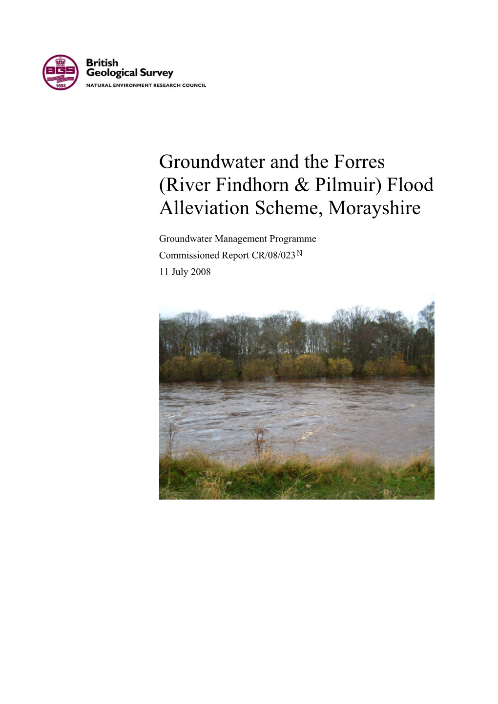Groundwater and the Forres (River Findhorn & Pilmuir)