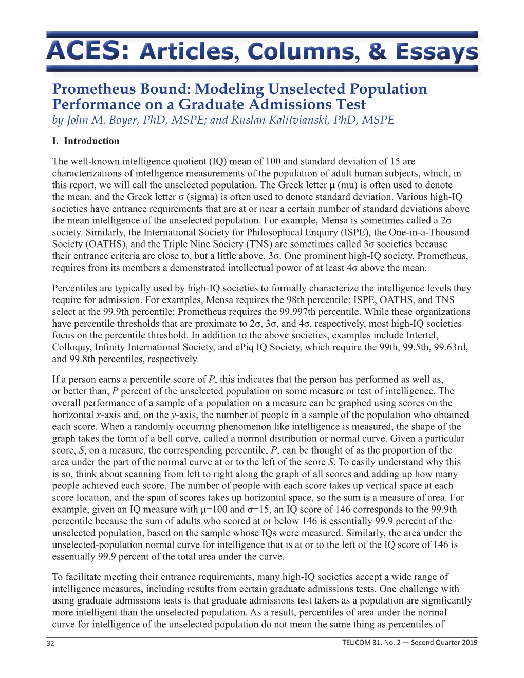 ARTICLE: “Prometheus Bound: Modeling Unselected Population