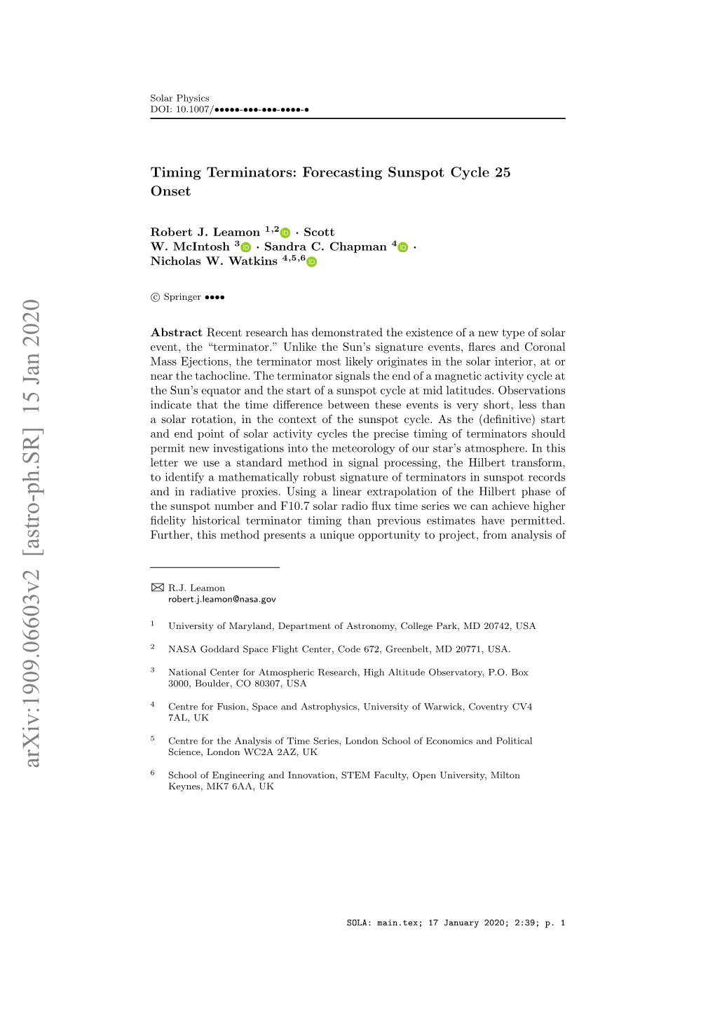 Timing Terminators: Forecasting Sunspot Cycle 25 Onset