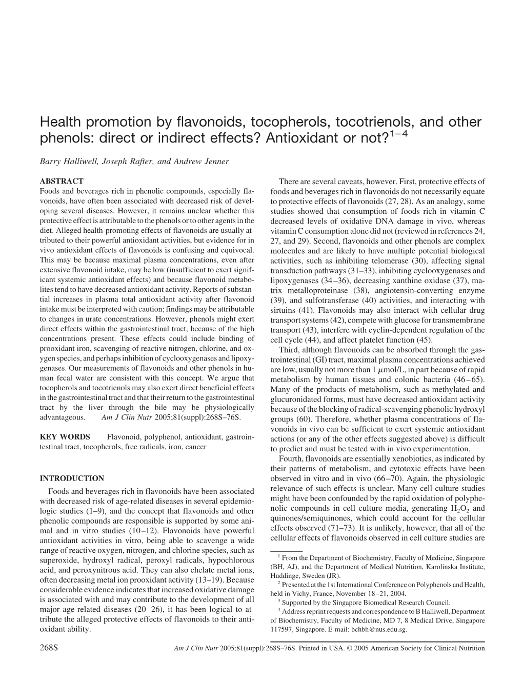 Antioxidant Or Not?1–4