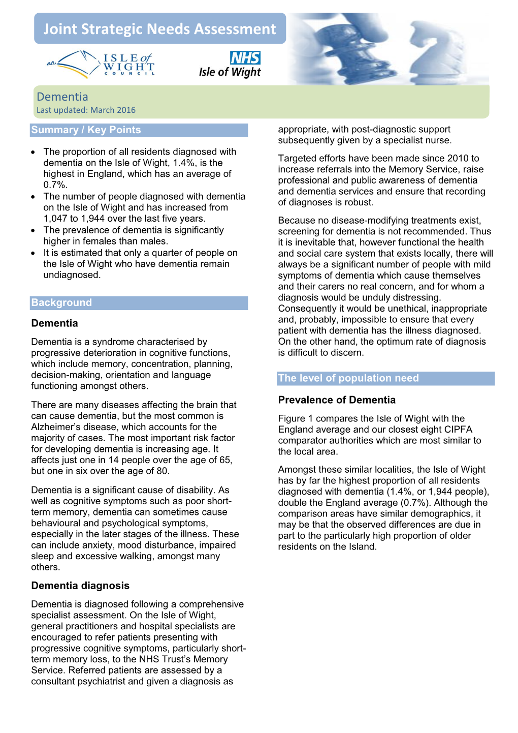 Joint Strategic Needs Assessment