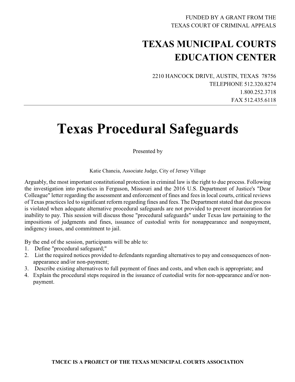 Texas Procedural Safeguards