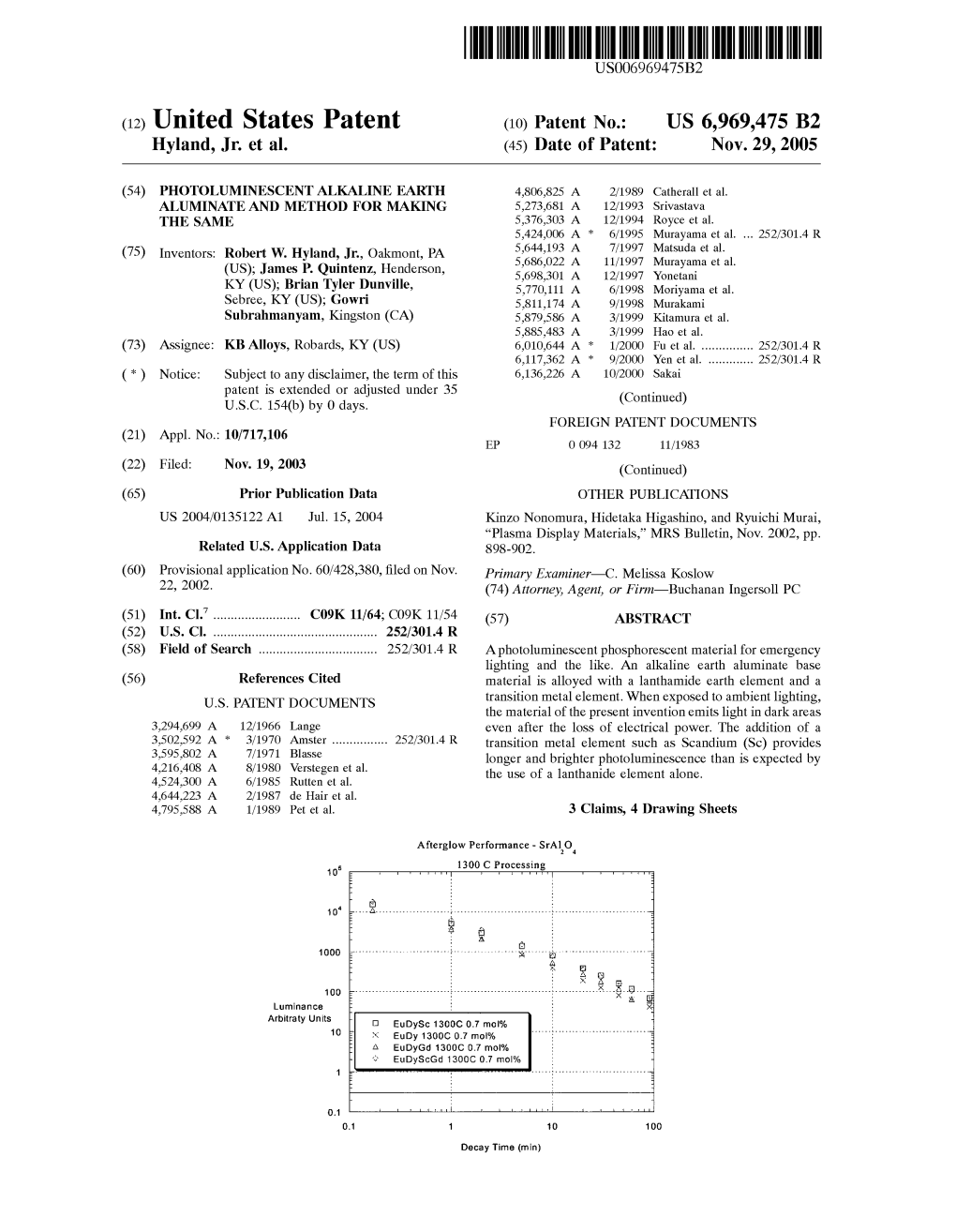 (12) United States Patent (10) Patent No.: US 6,969,475 B2 Hyland, Jr