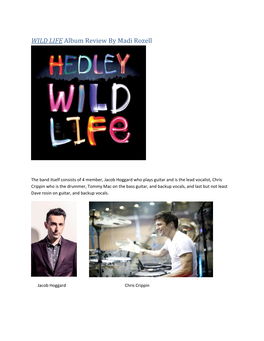 WILD LIFE Album Review by Madi Rozell