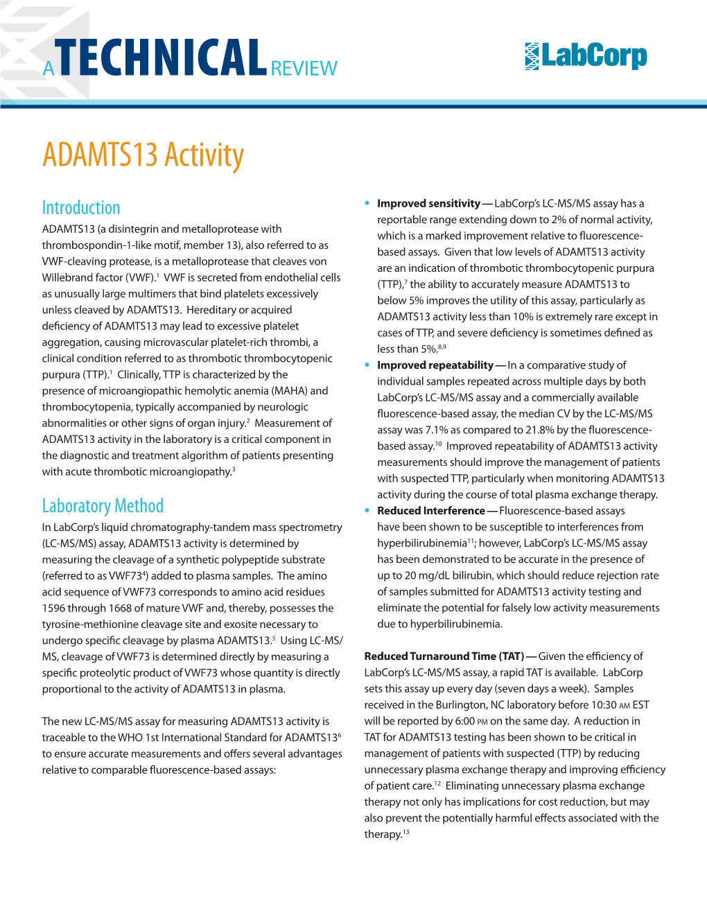 ADAMTS13 Activity