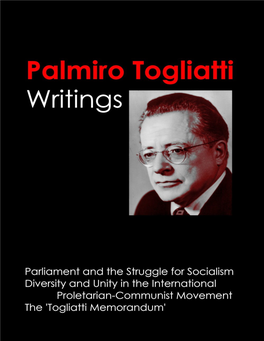 WRITINGS of PALMIRO TOGLIATTI