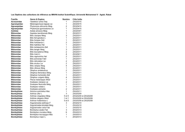 Les Diptères Des Collections De Référence Au MNHN-Institut Scientifique, Université Mohammed V - Agdal, Rabat