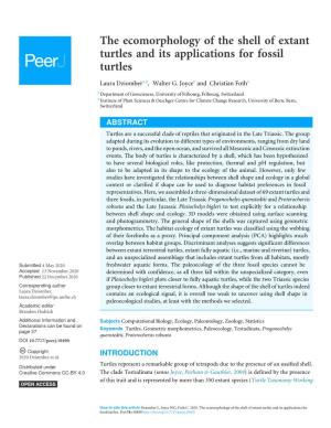 The Ecomorphology of the Shell of Extant Turtles and Its Applications for Fossil Turtles