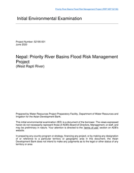 52195-001: Priority River Basins Flood Risk Management Project