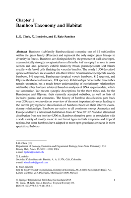 Chapter 1 Bamboo Taxonomy and Habitat