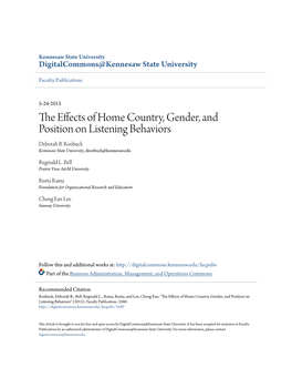 The Effects of Home Country, Gender, and Position on Listening Behaviors" (2015)