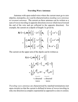 Traveling Wave Antennas