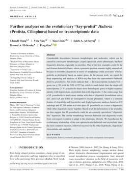 Halteria (Protista, Ciliophora) Based on Transcriptomic Data