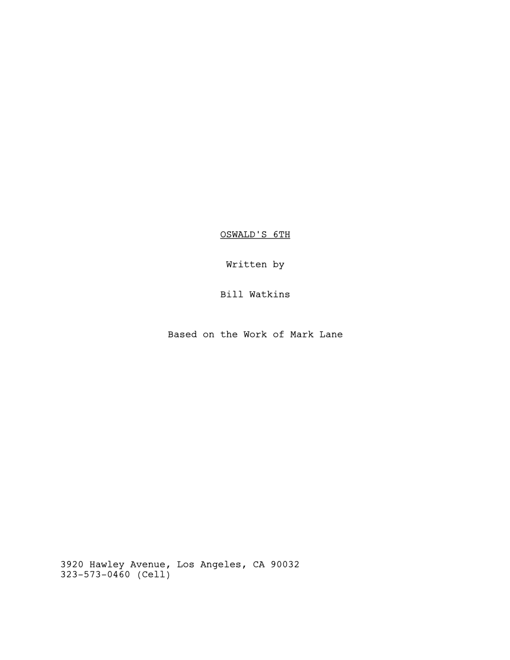 Oswald's 6Th Script