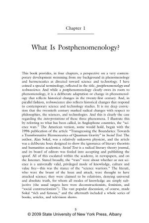 What Is Postphenomenology?
