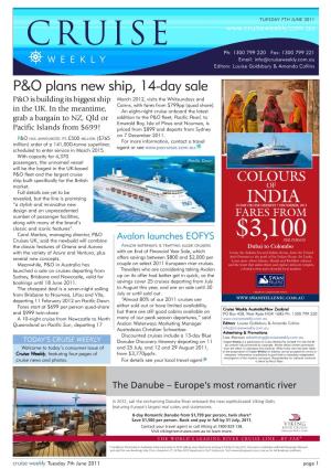 Cruise Weekly Australia/New Zealand and $999 Twin-Share