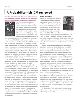 A Probability-Rich ICM Reviewed