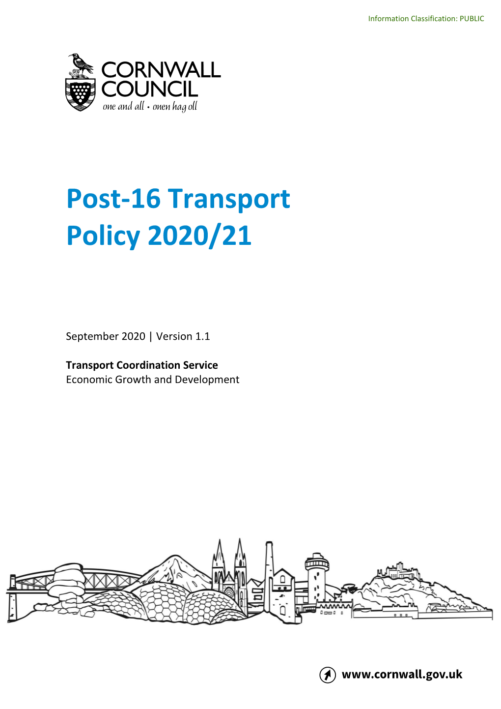 Post-16 Transport Policy 2020-21