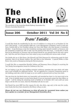 October AMRA Branchline
