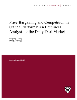 Price Bargaining and Competition in Online Platforms: an Empirical Analysis of the Daily Deal Market