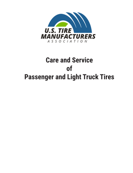 Care and Service of Passenger and Light Truck Tires TABLE of CONTENTS