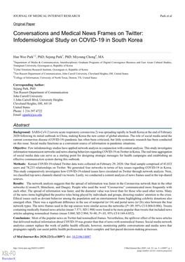 Infodemiological Study on COVID-19 in South Korea