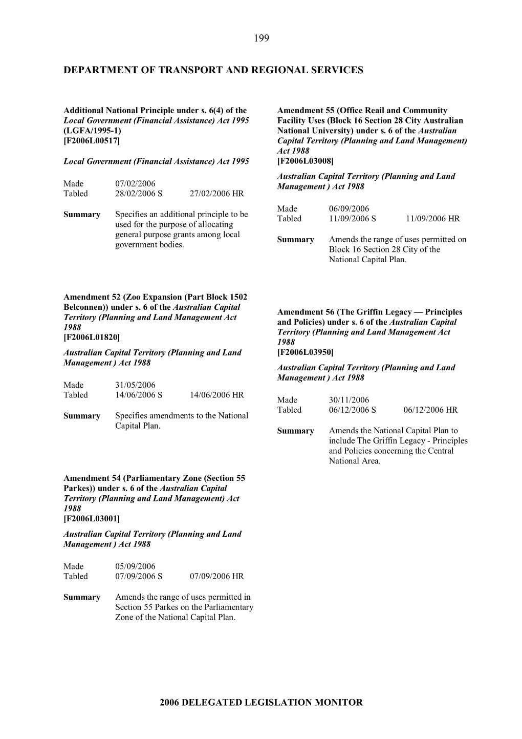 2006 Delegated Legislation Monitor 200