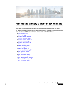 Process and Memory Management Commands