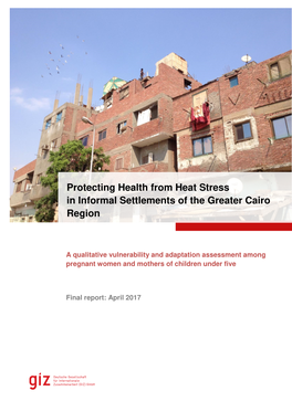Protecting Health from Heat Stress in Informal Settlements of the Greater Cairo Region