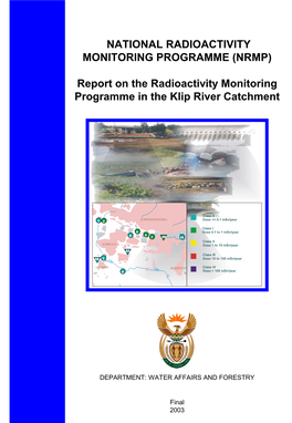 Report on the Radioactivity Monitoring Programme in the Klip River Catchment