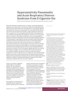 Hypersensitivity Pneumonitis and Acute Respiratory Distress