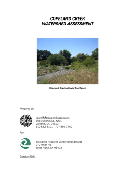 Copeland Creek Watershed Assessment