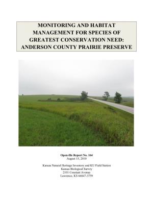 Anderson County Prairie Preserve