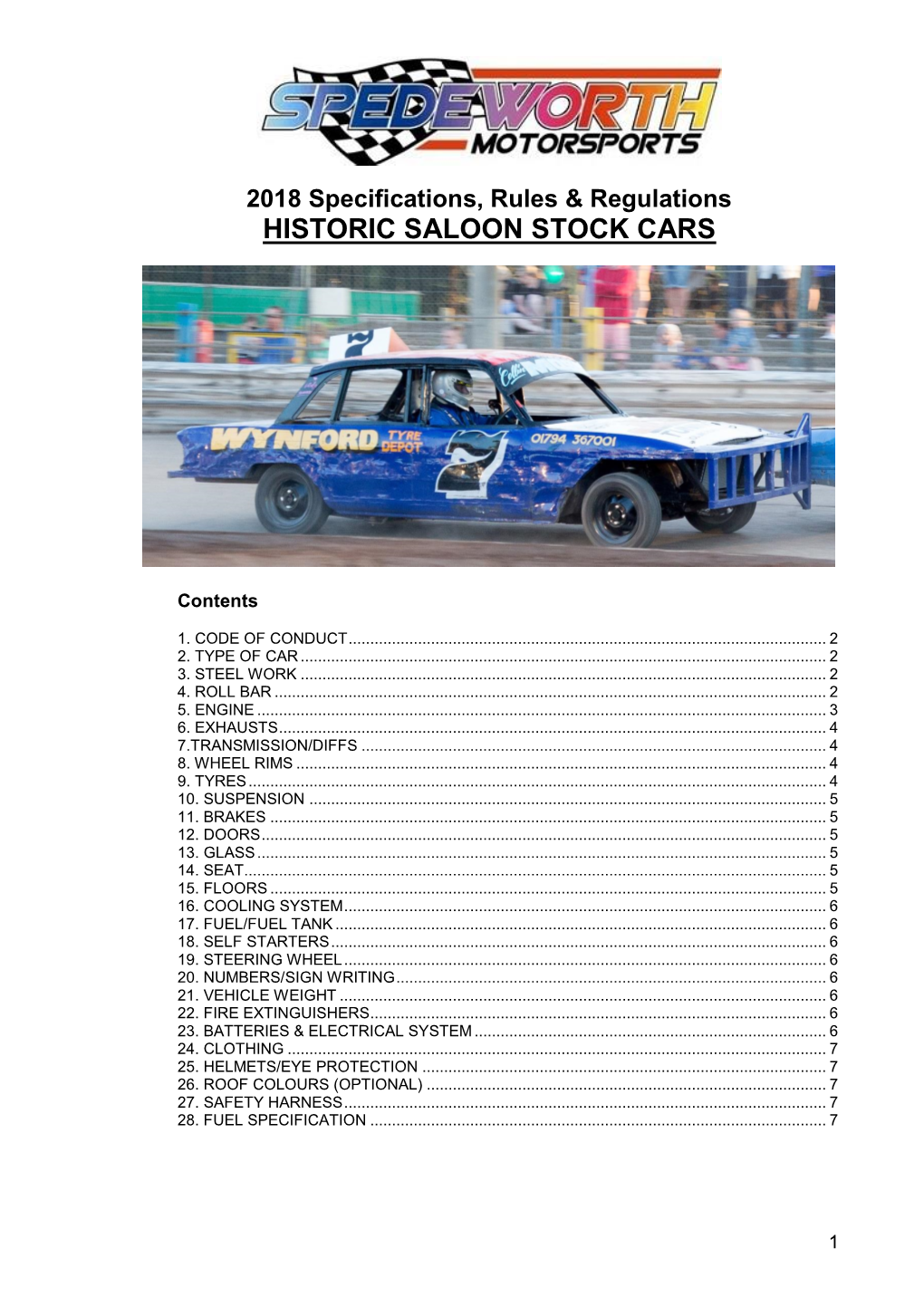 Historic Saloon Stock Cars