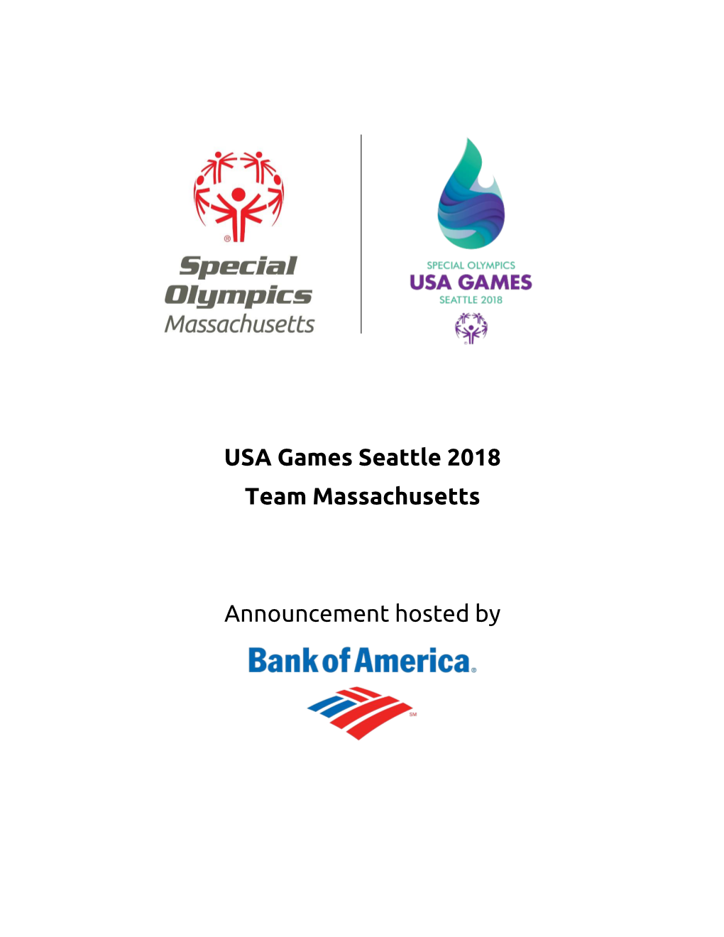 USA Games Seattle 2018 Team Massachusetts Announcement