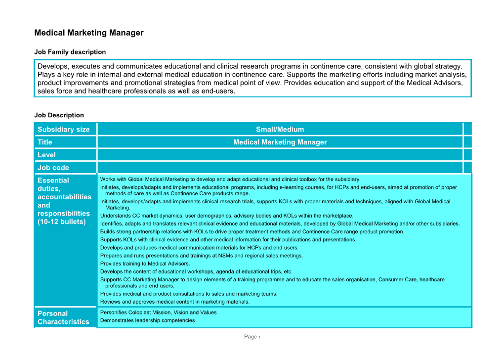 Job Family Description s1