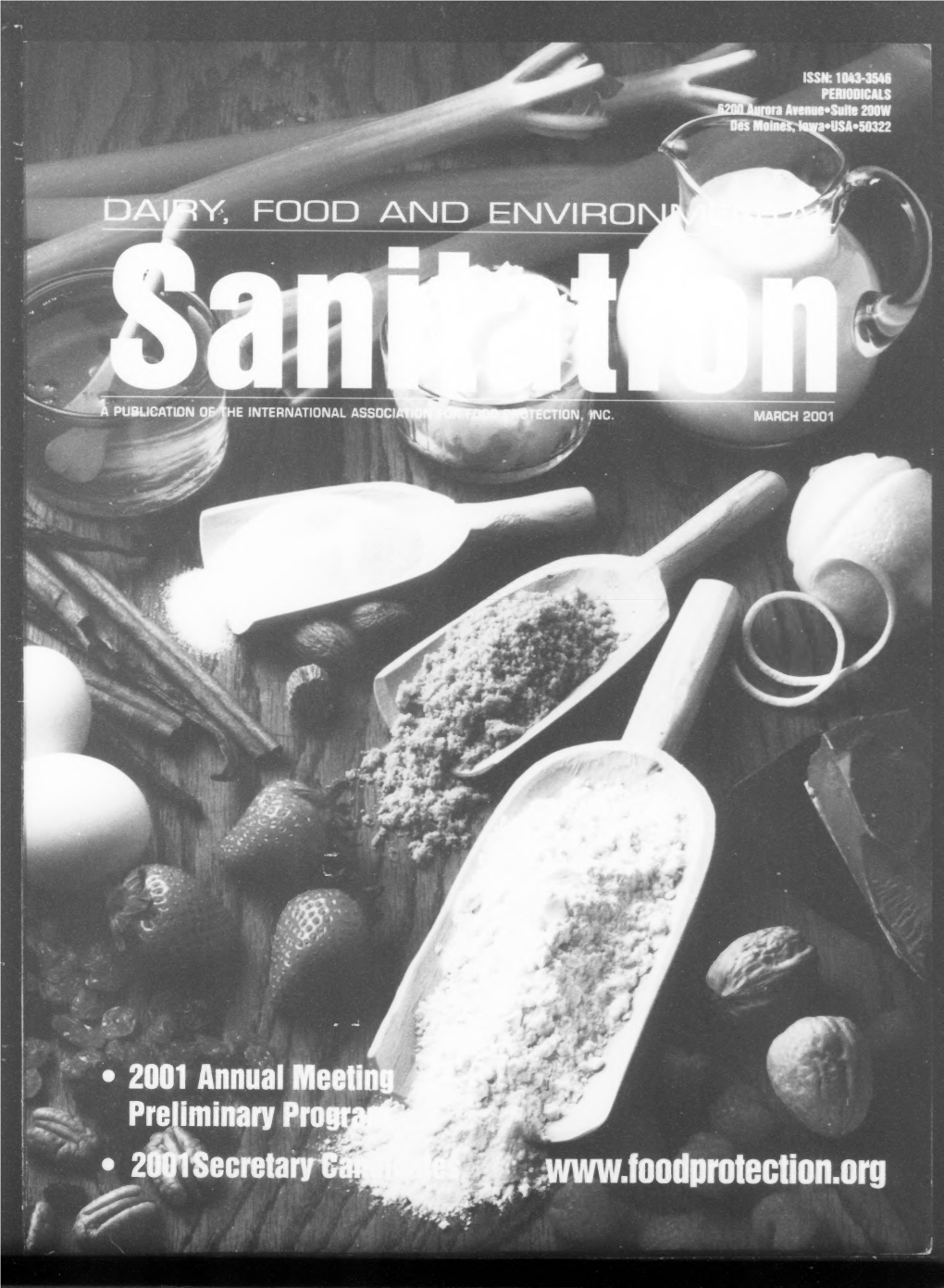 Dairy, Food and Environmental Sanitation 2001-03: Vol 21 Iss 3