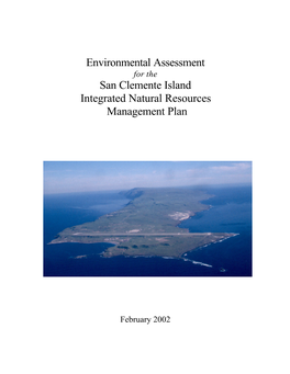 San Clemente Island Integrated Natural Resources Management Plan