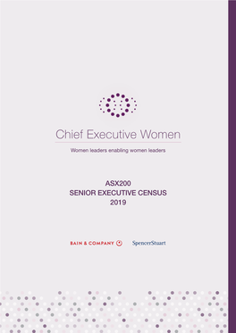 Asx200 Senior Executive Census 2019 Foreword