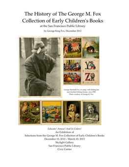The History of the George M. Fox Collection of Early Children's Books
