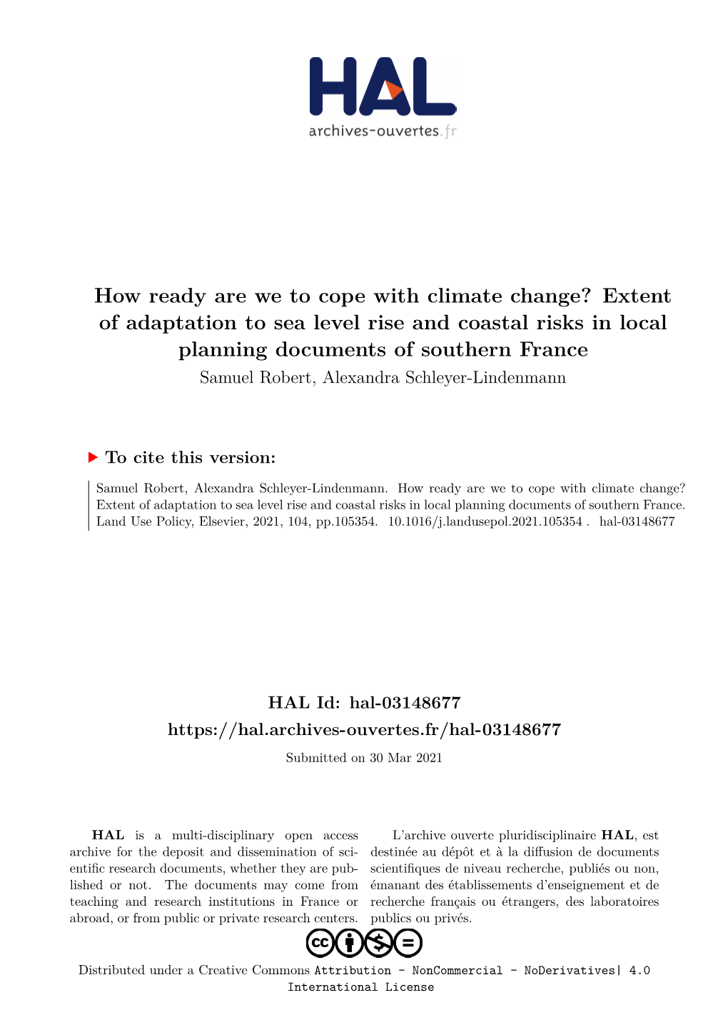 How Ready Are We to Cope with Climate Change?