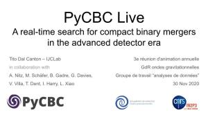 Pycbc Live a Real-Time Search for Compact Binary Mergers in the Advanced Detector Era