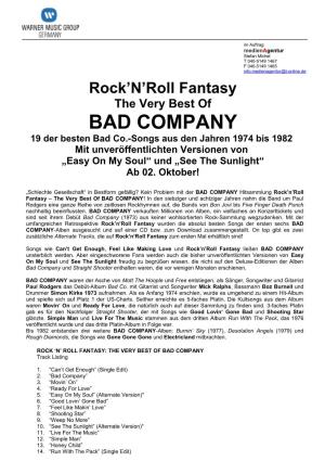 BAD COMPANY 19 Der Besten Bad Co.-Songs Aus Den Jahren 1974 Bis 1982 Mit Unveröffentlichten Versionen Von „Easy on My Soul“ Und „See the Sunlight“ Ab 02