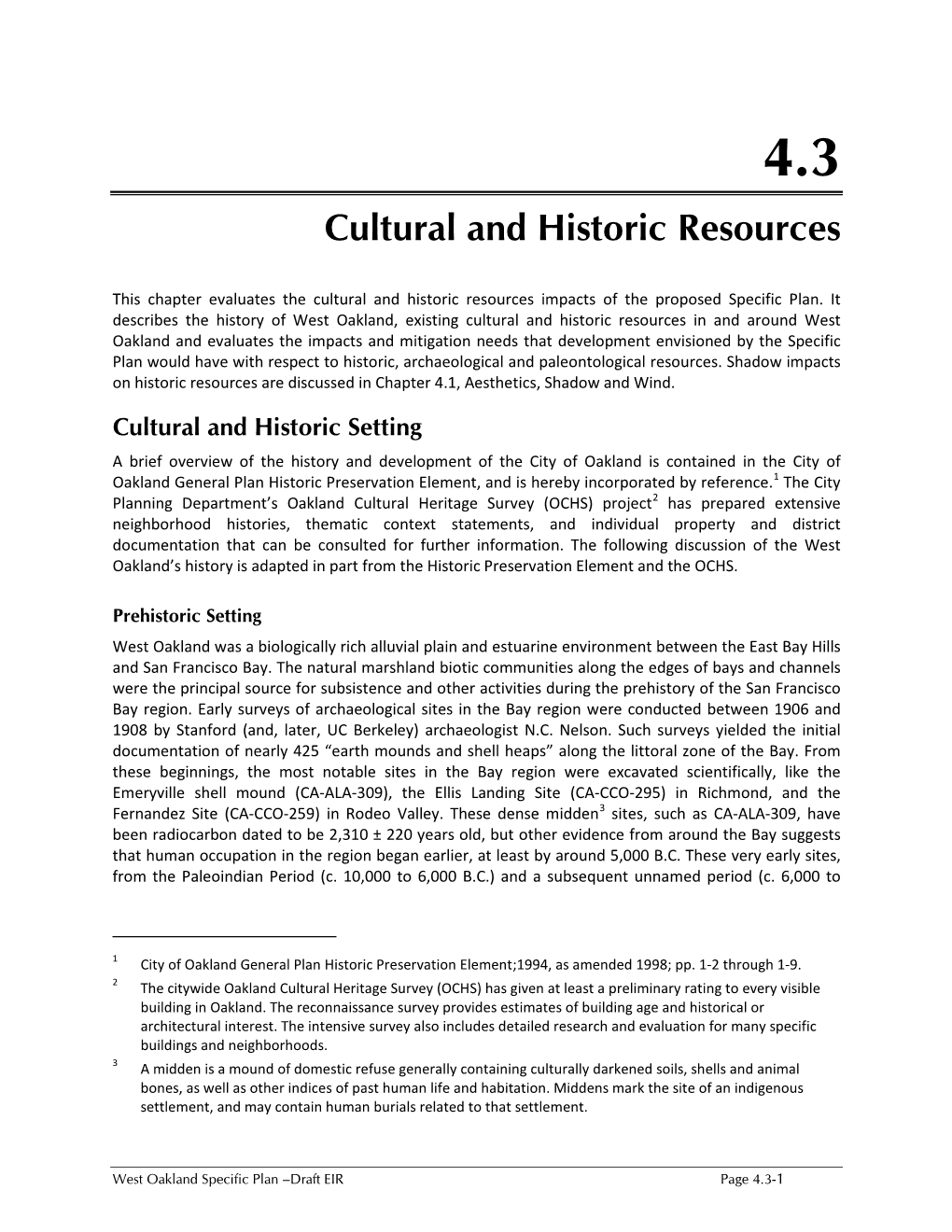 Cultural and Historic Resources