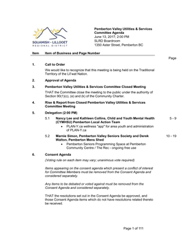 Pemberton Valley Utilities & Services Committee