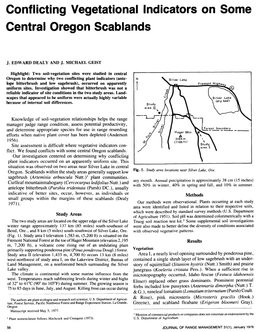 Conflicting Vegetational Indicators on Some Central Oregon Scablands